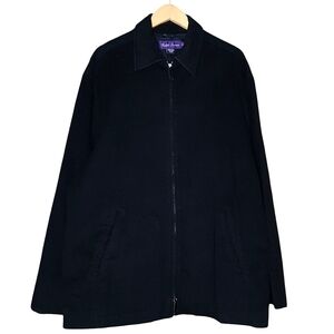 Ralph Lauren Purple Label Black Bomber Jacket